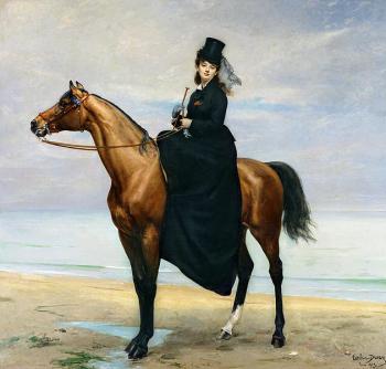 Carolus-Duran : Equestrian Portrait of Mademoiselle Croizette